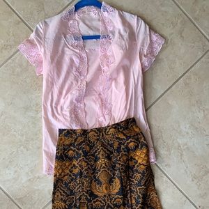 Blouse and skirt